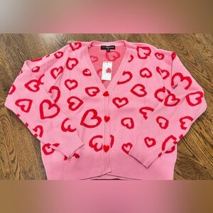 Heart Cardigan NWT XS